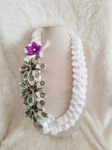 RIBBON LEI 2 FLOWERS & MONEY LEI    12 days notice –  Flowers By Robert Taylor Inc, West Covina CA