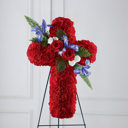 Faithful Hero Floral Cross –  Flowers By Robert Taylor Inc, West Covina CA