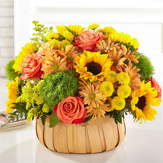 Harvest Sunflower Basket –  Flowers By Robert Taylor Inc, West Covina CA