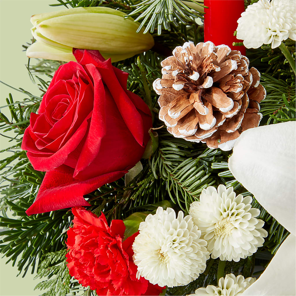Seasonal Festivities Centerpiece –  Flowers By Robert Taylor Inc, West Covina CA