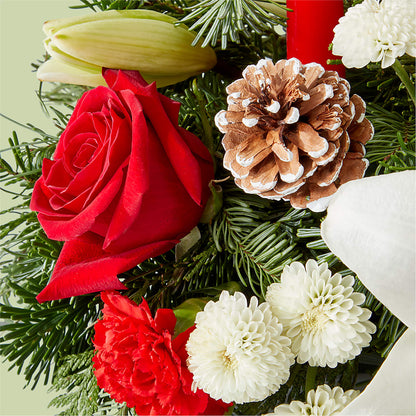 Seasonal Festivities Centerpiece –  Flowers By Robert Taylor Inc, West Covina CA