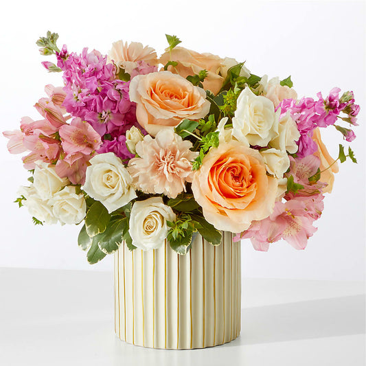 Paradise Bouquet with Ivory Vase –  Flowers By Robert Taylor Inc, West Covina CA