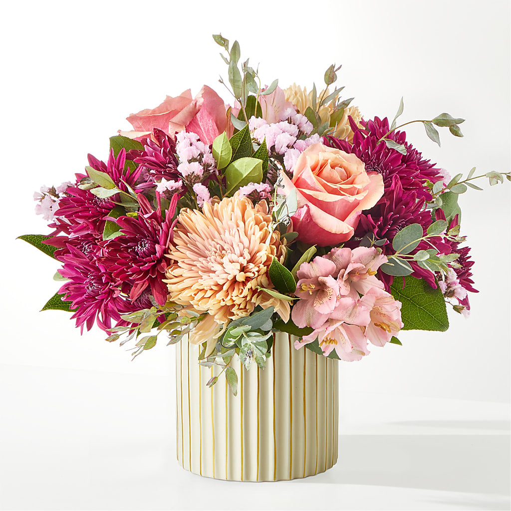 Berry Cobbler Bouquet with Ivory Vase –  Flowers By Robert Taylor Inc, West Covina CA