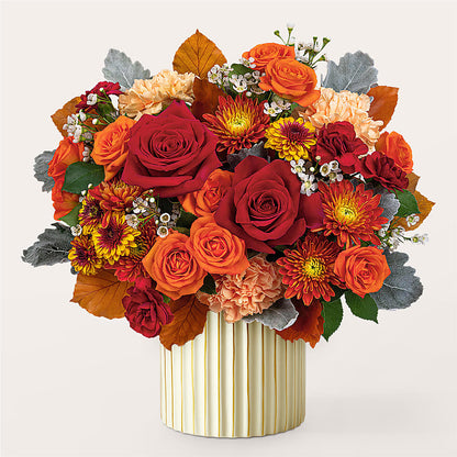 Merlot Bouquet with Ivory Vase –  Flowers By Robert Taylor Inc, West Covina CA