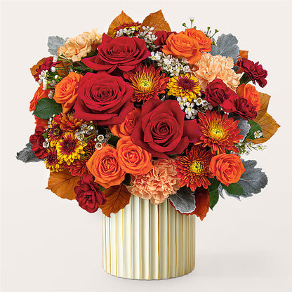 Merlot Bouquet with Ivory Vase –  Flowers By Robert Taylor Inc, West Covina CA