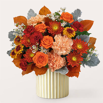Merlot Bouquet with Ivory Vase –  Flowers By Robert Taylor Inc, West Covina CA