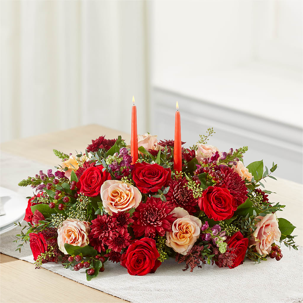 Most Thankful Centerpiece –  Flowers By Robert Taylor Inc, West Covina CA