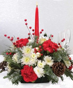 SINGLE CANDLE CENTERPIECE